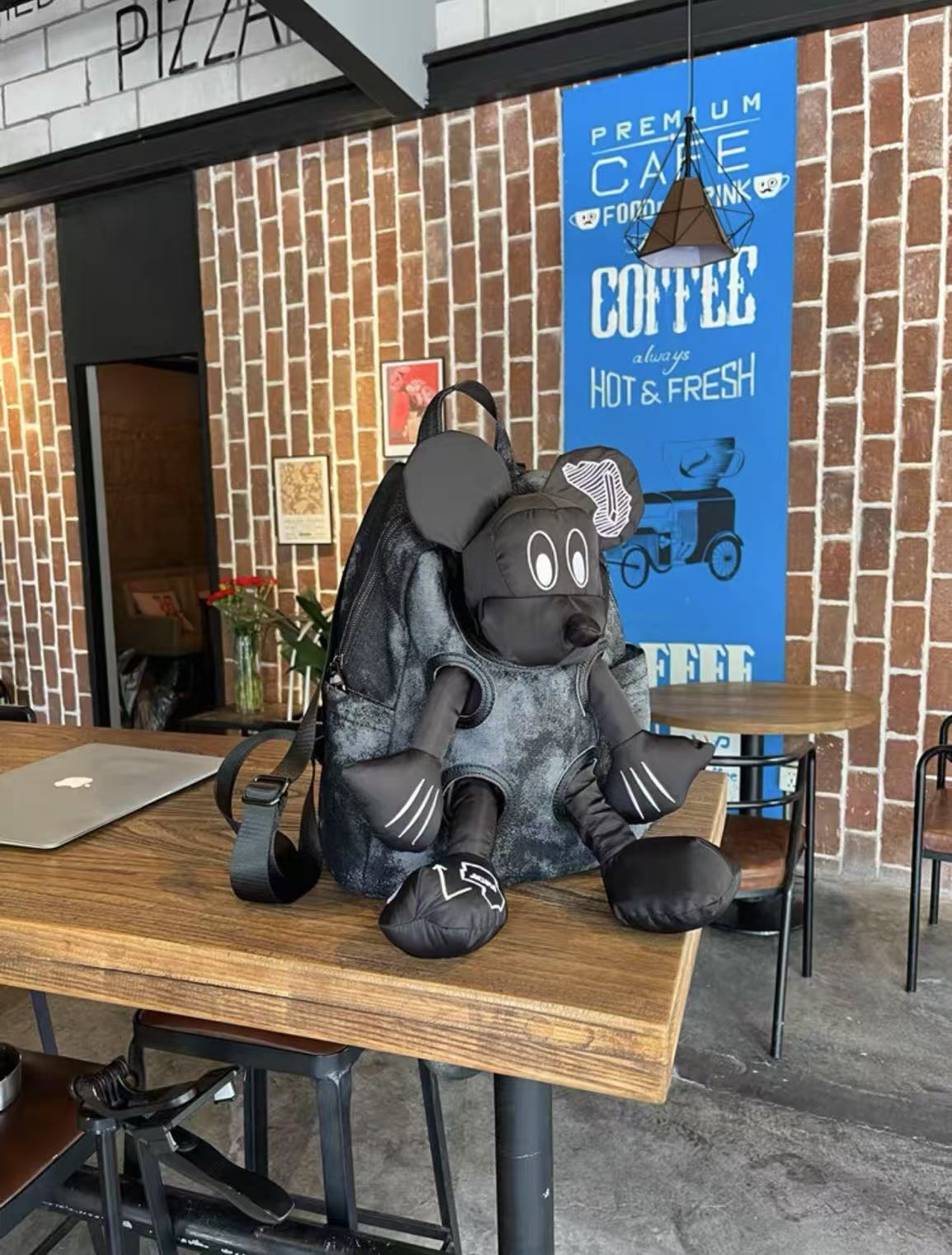 Schwarze Mickey Oxford Stoffpuppentasche (Anchor Development)