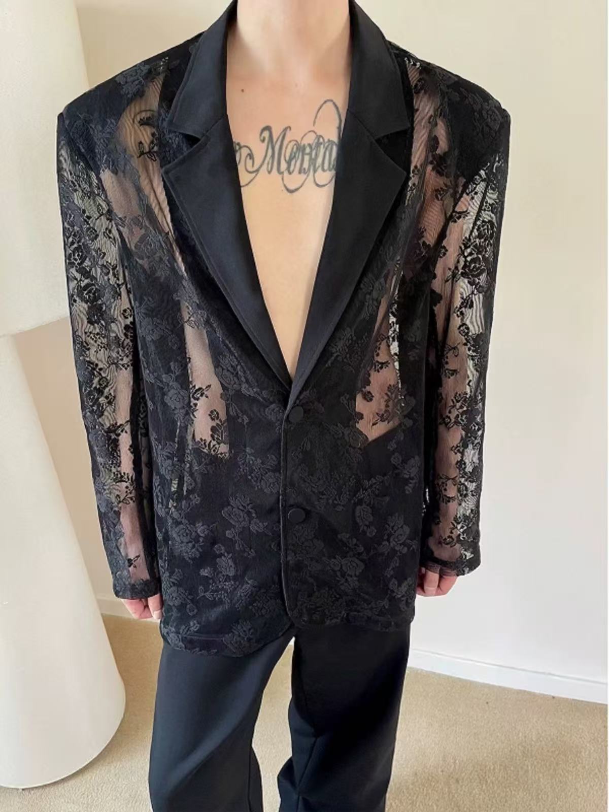 Jacquard embroidered suit(Anchor development)