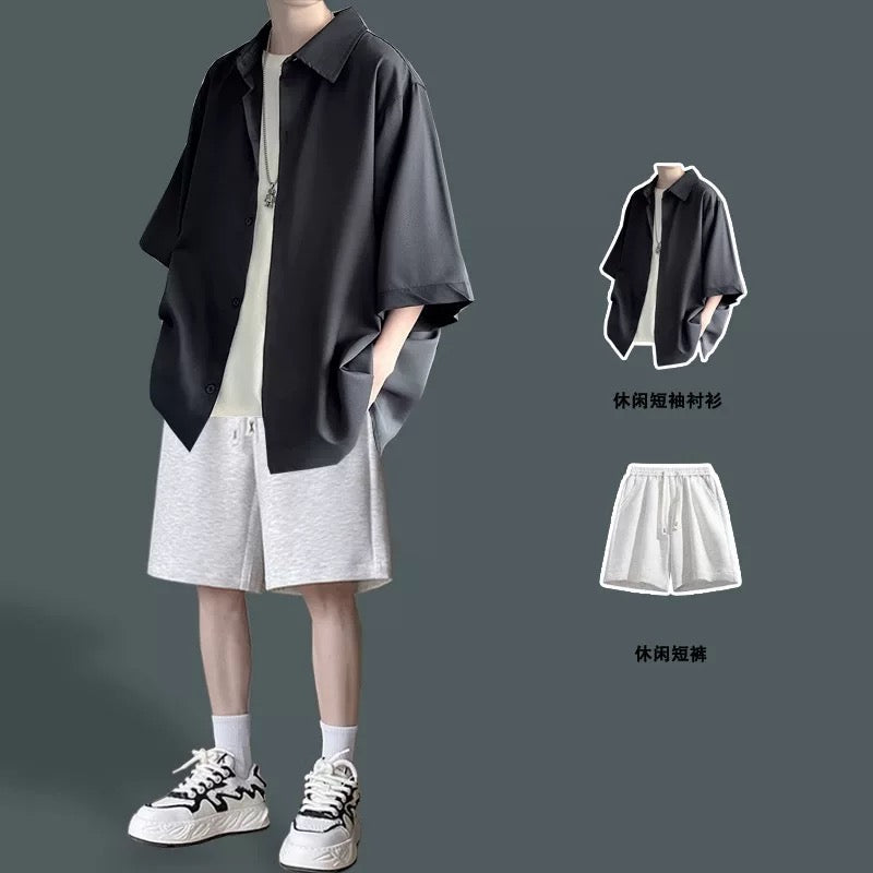 Conjunto de dos piezas de camisa y pantalón corto (Anchor development)