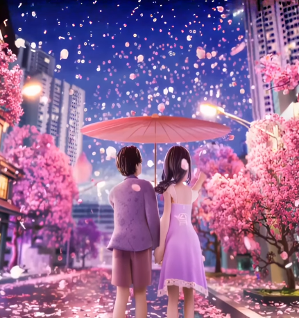 Pluie de fleurs de cerisier (Développement Anchor) 